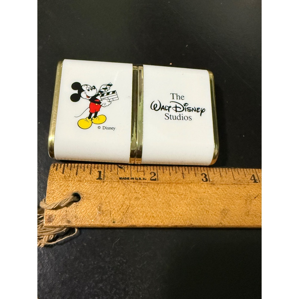 Vintage Walt Disney Studios Mickey Mouse Slide Travel Alarm Clock Not Tested